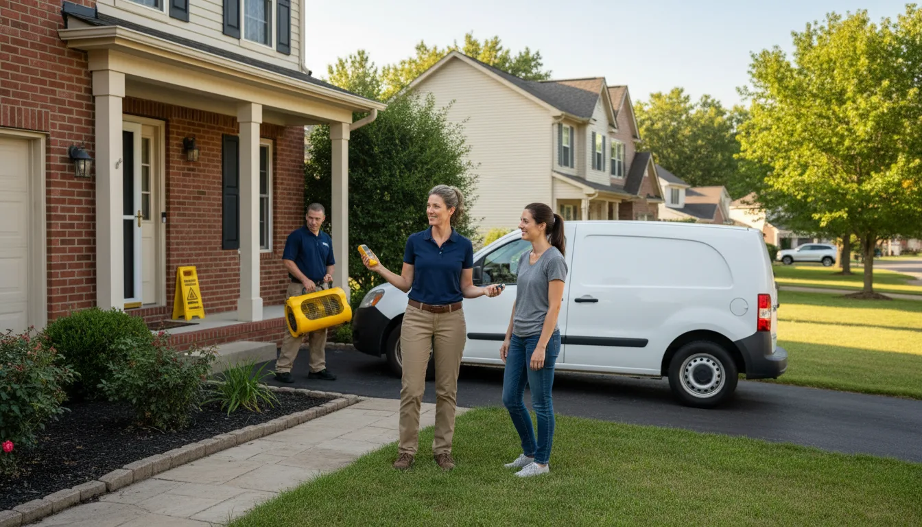 Residential water damage restoration in Ingraham, IL